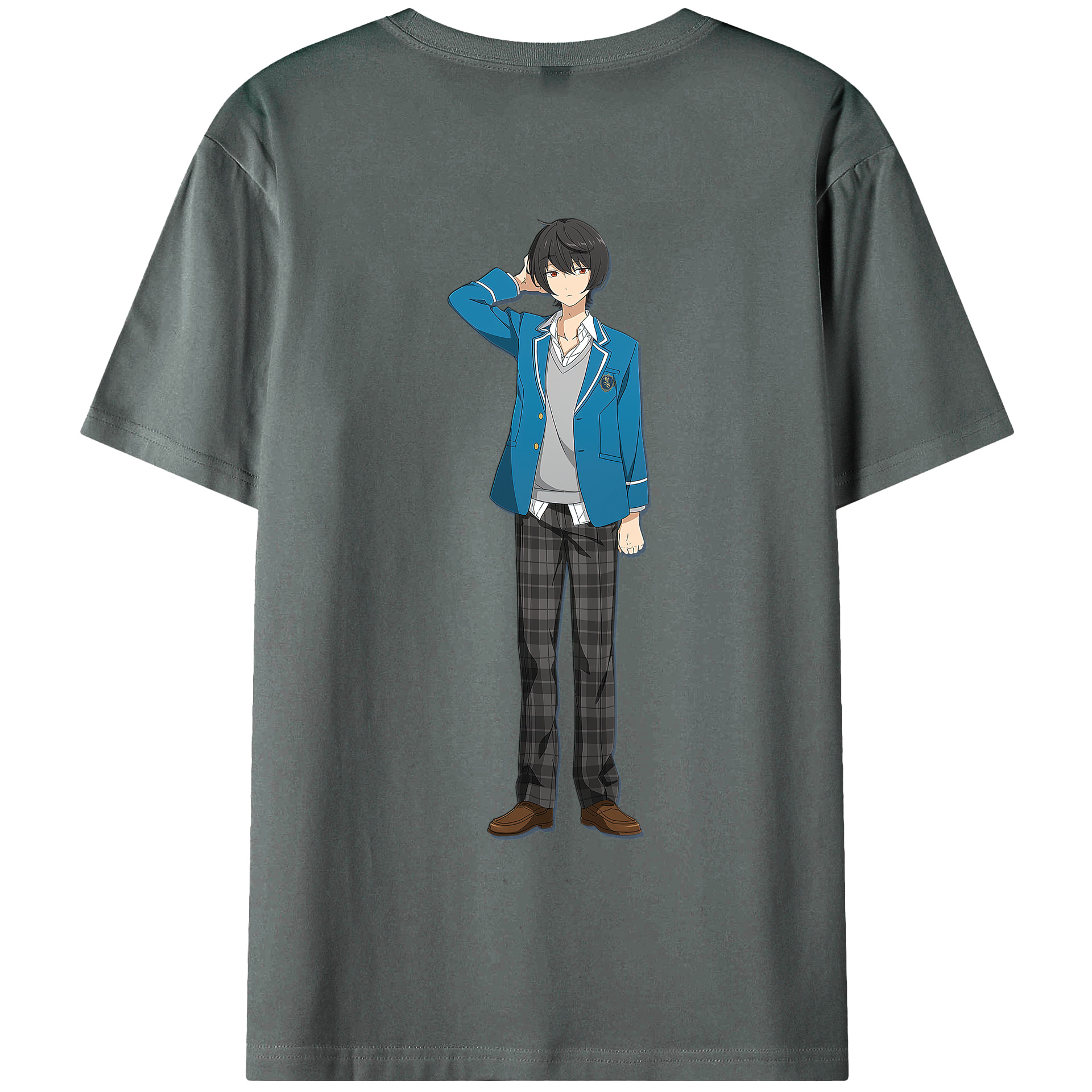 （画像用） あんさんぶるスターズ! Ensemble Stars 綿100％ メンズ半袖Tシャツ（バックプリント） 通気性